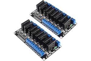 AITRIP 2PCS 8 Channel 5V Solid State Relay Module Board High Level Trigger Compatible with Arduino Uno Duemilanove MEGA2560 MEGA1280 ARM DSP PIC (2PCS)