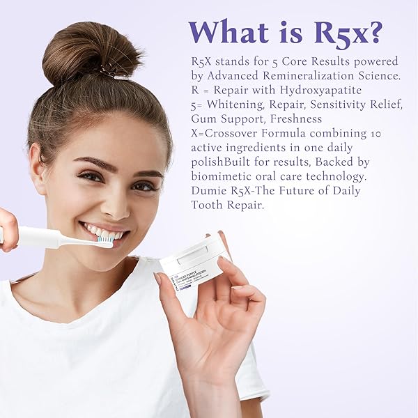 TEETH WHITENING POWDER, REMINERALIZING HYDROXYAPATITE TOOTH POWDER WITH NIACINAMIDE,R5X PURPLE COLOR CORRECTOR FOR INSTANT BRIGHTENING, ENAMEL REPAIR & LONG-LASTING NATURAL WHITE-30G