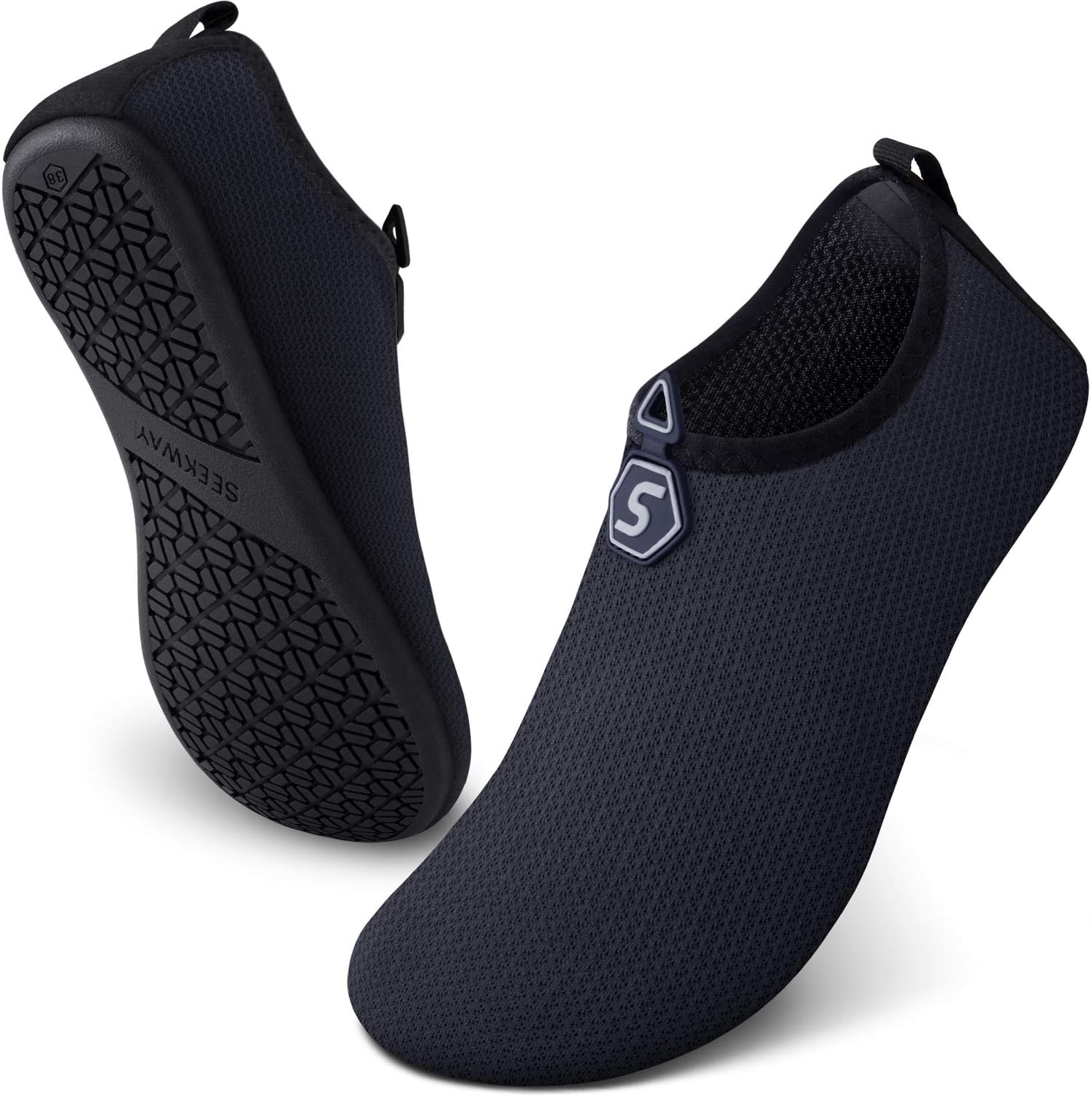 SEEKWAYWater Shoes Quick-Dry Aqua Socks Barefoot Slip-on for Beach Pool Swim River Yoga Lake Surf Women Men SK001