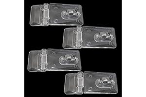 Mini Hinge Hasp FMHXG 4PCS Clear Acrylic Hasp Buckles, Clear Box Hinge Latch Hasp Lock