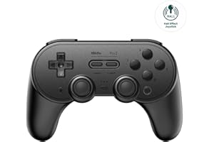 AKNES 8Bitdo Pro 2 Bluetooth Controller, Hall Effect Joystick Update, Gaming Controller Compatible with Switch 2, Switch, App