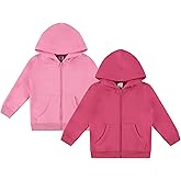 Cudlie 2-Pack Toddler Zip-Up Hoodies for Boys and Girls – Colorful Cotton Blend Sweatshirts with Pockets – Sizes 12M to 4T
