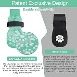 Dog Socks Paws Stop Licking Anti-Slip Grips 3 Pairs Green M view 4