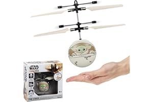 World Tech Toys Star Wars Baby Yoda Flying Toy – Motion Sensing Flying Ball with USB Charging - Star Wars Licensed - Indoor/Outdoor Drone for Kids Ages 6+
