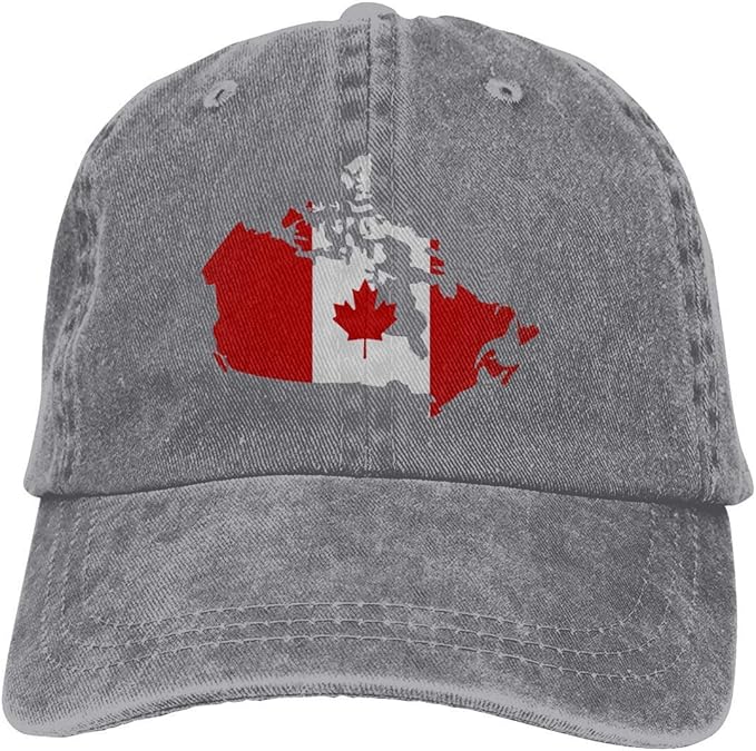 fenrris65 Baseball Cap for Men Women, Canadian Map with Canada Flag