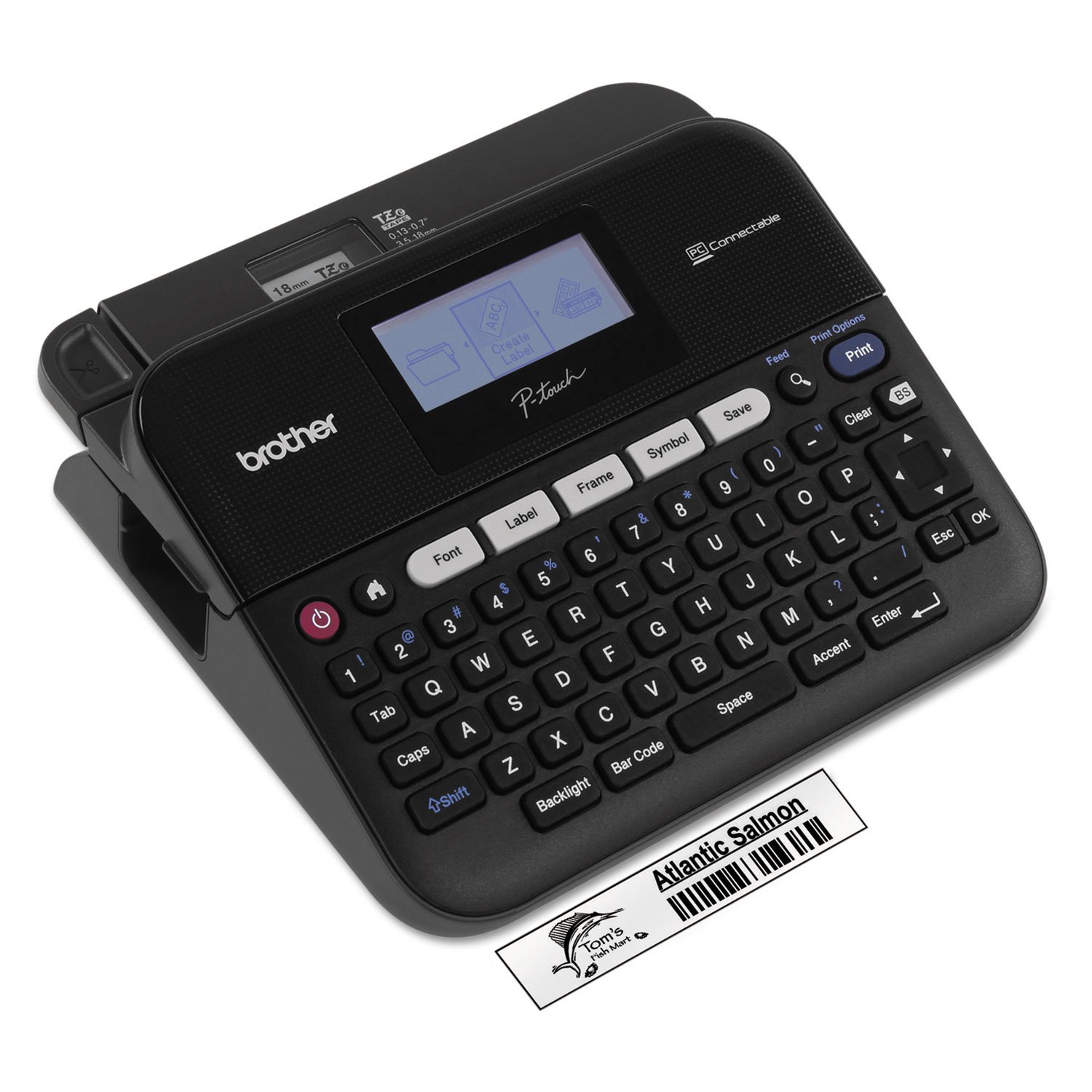 Brother Printer PTD450 Versitile PC Connectable Label Maker. Create Labels Using The Built-in Keyboard or Connect to Computer Electronic Reference Device