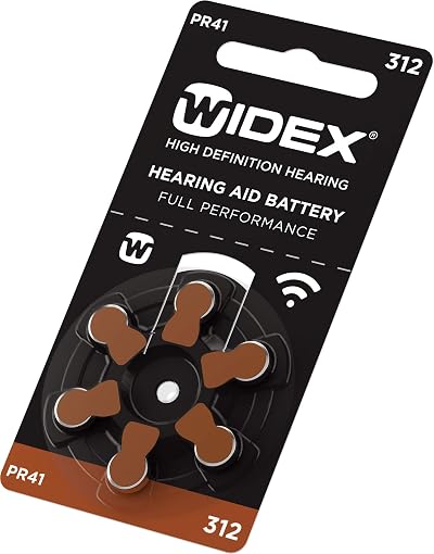Widex Rayovac PR41 Size 312 Hearing Aid Batteries, 60 Cells (10 Packs)