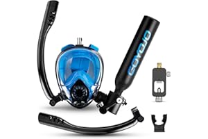 GOYOJO 0.5L Mini Scuba Tank, Portable Divng Lung Tank Emergency Air Supply for Snorkeling, Diving & Shallow-Water Activities, 5-8 Mins Breathing Underwater