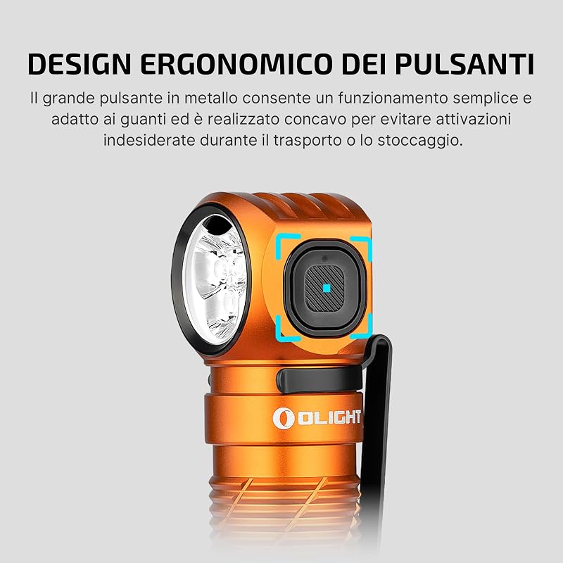 Perun 3 Torcia Frontale LED Ricaricabile 3000 Lumens 20 Giorni Max