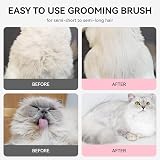Aumuca Cat Brush with Release Button Pink Grooming Tool Long Short Hair view 7