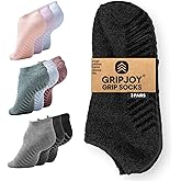 Gripjoy Grip Socks 3-Pack, Non Slip Socks for Yoga, Pilates, Barre, Dance