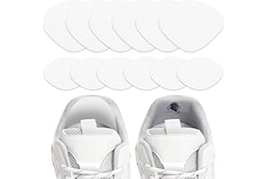 HTZNHXT 6 Pair Shoe Heel Repair, 6 Pairs Self-Adhesive Inside Shoe Patches for Holes, Shoe Hole Repair Patch Kit for Sneaker, Leather Shoes, High Heels (White)