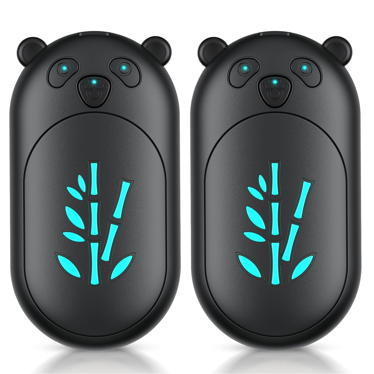 AI Hand Warmers Rechargeable 2 Pack, 6000mAh Electric Warmer Pure Black