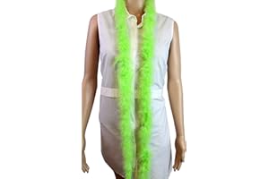 Flydreamfeathers 14 Gram 2 Yard-Long Marabou Feather Boa, Dancing Wedding Crafting Party Dress Up Halloween Costume Decoration (lime green color)