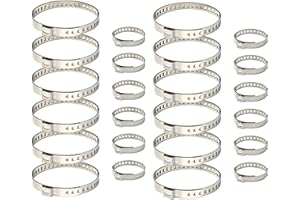 TVM TRAVERMAN 24Pcs CV Boot Clamp Kit Adjustable Axle Boot CV Joint Bands Drive Axle Shaft Joint Crimp Clamps Compatible with Ford Chevy GMC B.u.i.c.k J.e.e.p Lexus