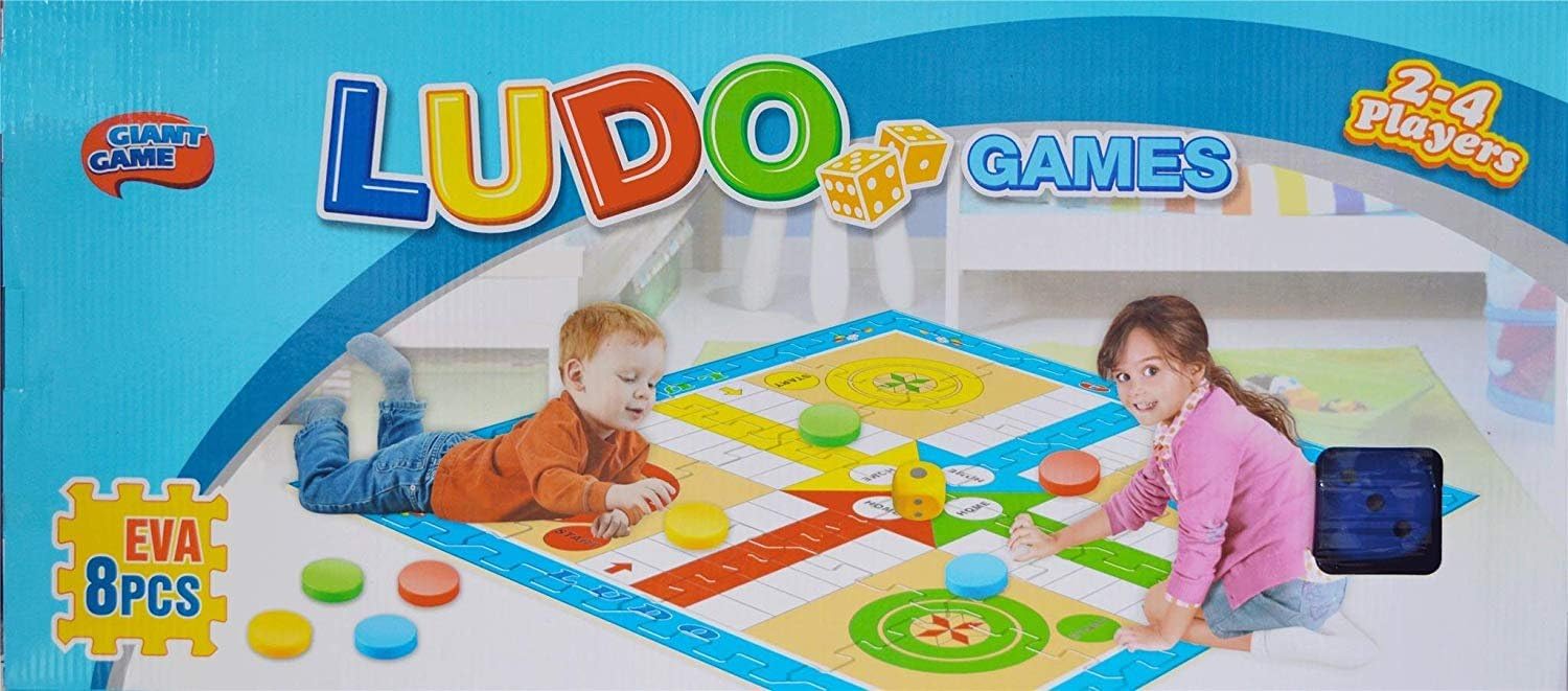 Keraiz Traditional Giant Ludo Dice Game-Family Fun Time Game EVA foam Playmat
