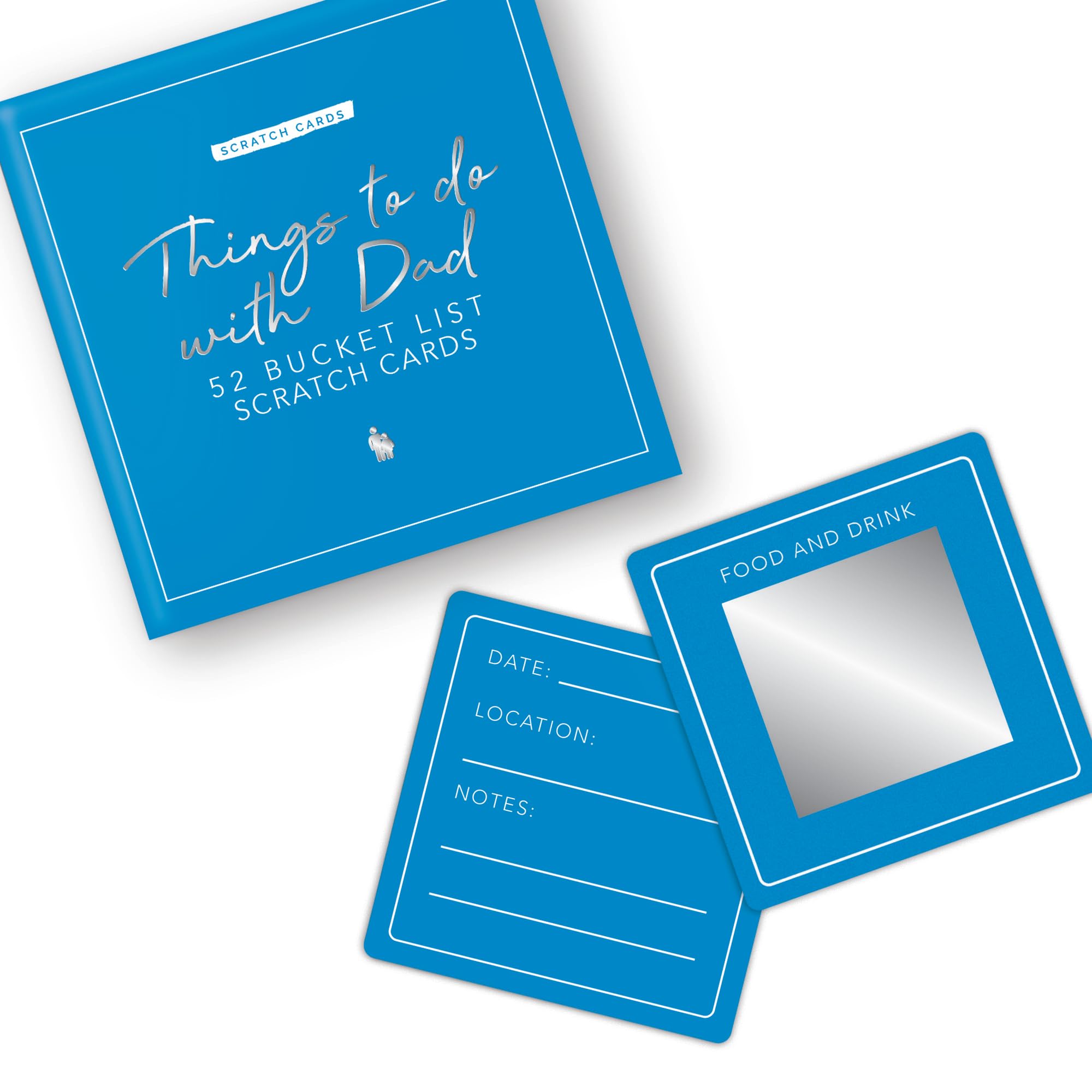 Gift Republic Things to Do With Dad Scratch Cards - 52 Interactive Bucket List Scratch Cards - Fun Gift for Father's on Any Occasion - Personalised Gift Cards