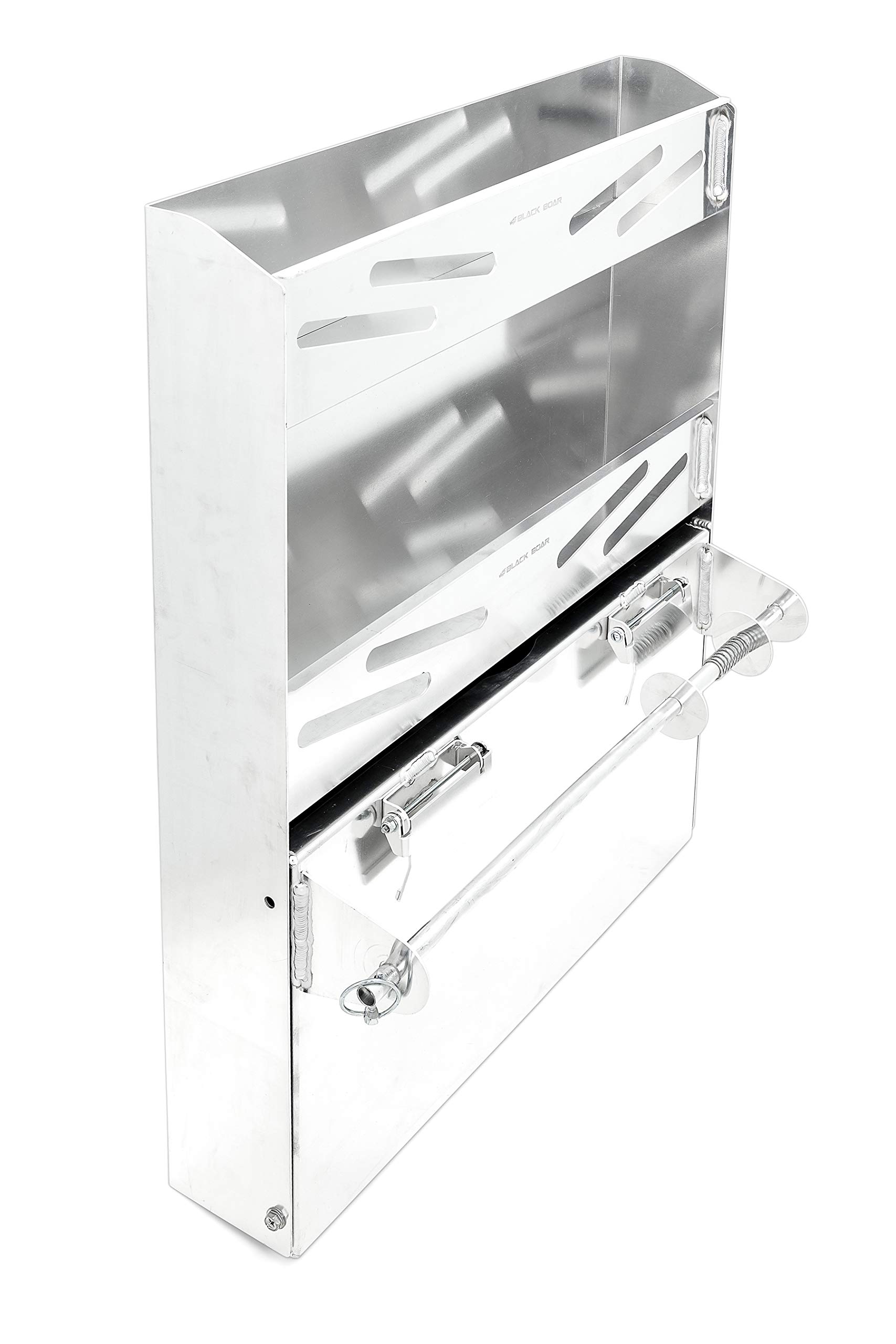 enclosed shoe rack for garage on Black Boar Aluminum Large Work Station For Enclosed Trailer Garage 24 X 14 Inch Fold Down Tray And 2 Spring Loaded Paper Towel Racks Durable Construction Easy To Install 66123 Buy Online