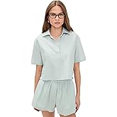 Leset Women's Yoshi Stripe Short Sleeve Polo