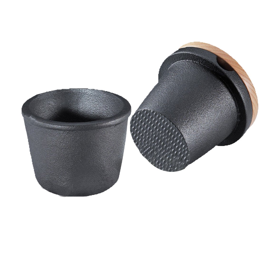 Zassenhaus M076080 Cast Iron Spice Grinding Set with Beech Wood Lid, 3.1" x 3.1" x 2.8", Black