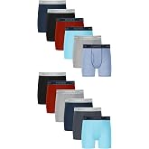 Hanes Boys' Boxer Briefs, Moisture-wicking Underwear for Boys &amp; Toddlers, Assorted, 10 Or 12 Pack