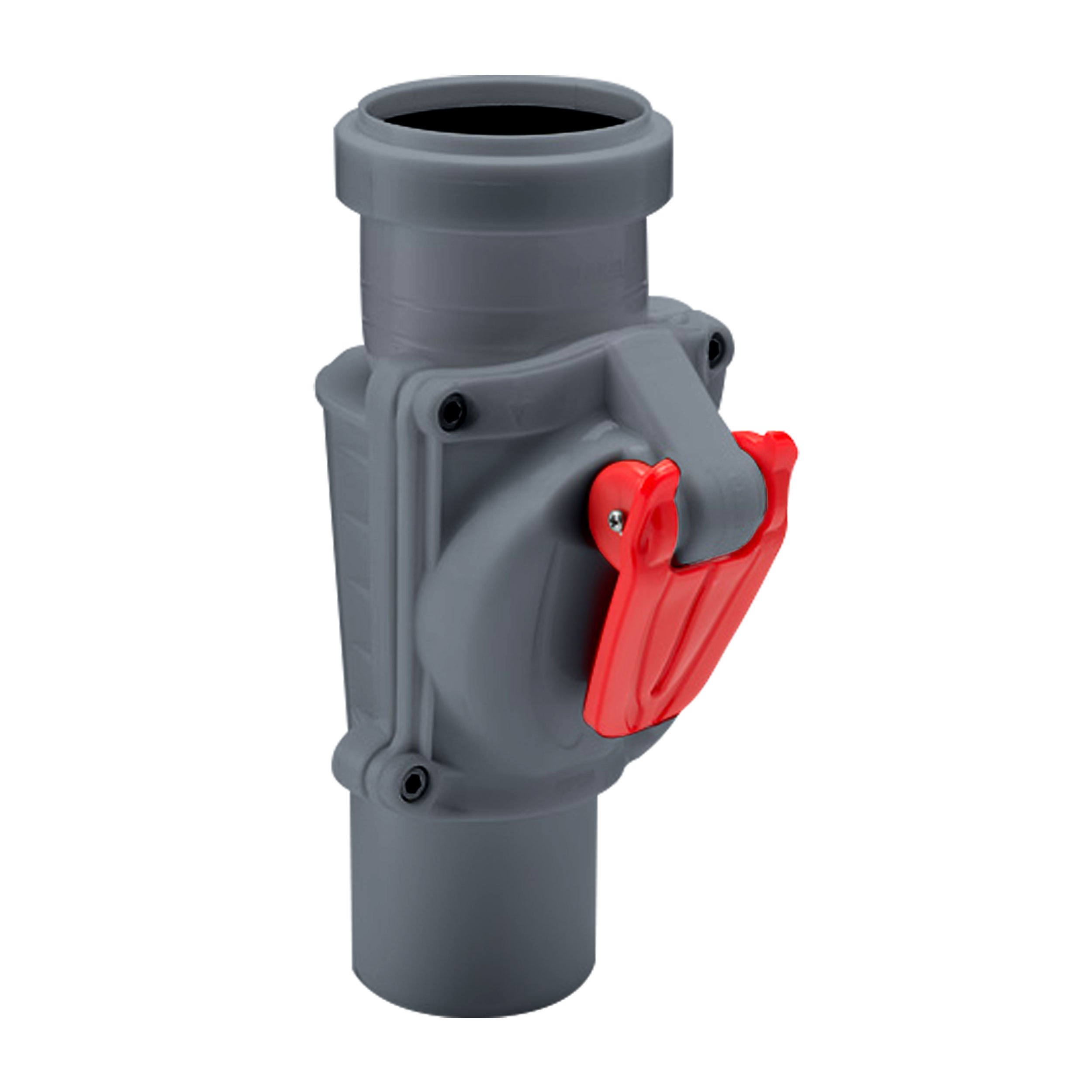 Pied Stop Valve Backflow Lock Backflow Valve DN50 DN200 for kg, HT, grey