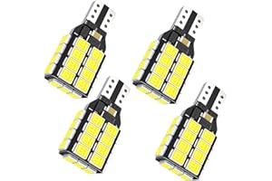 Serundo Auto 912 921 LED Backup Light Bulbs High Power 4014 45-SMD Chips Error Free T15 906 W16W for Back Up Lights Reverse Lights, 3rd Brake Lights, 6000K White (Upgraded, Pack of 4)