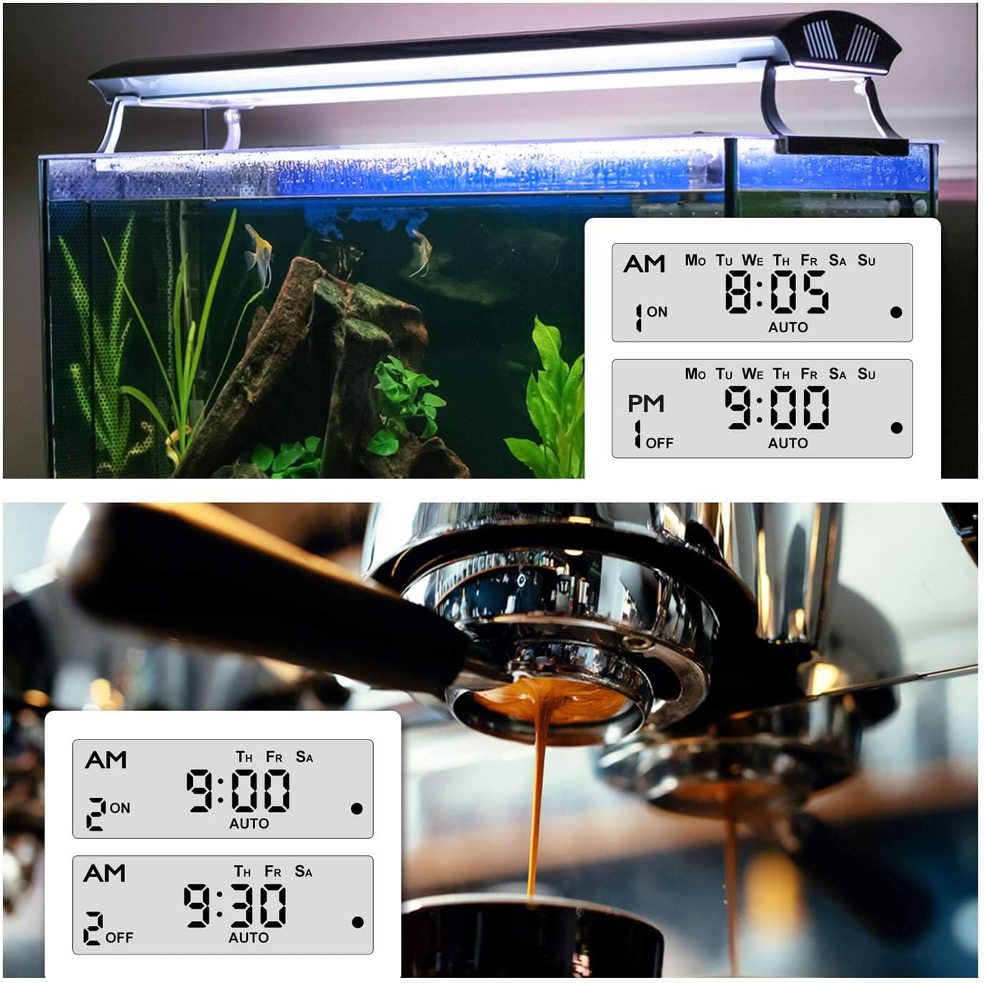 BN-LINK 7 Day Heavy Duty Digital Programmable Timer, FD60 U6, 115V, 60Hz, Dual Outlet, Indoor, Packaging May Vary for Lamp Light Fan Security UL Listed - - 