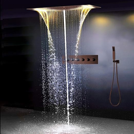 Fontana Showers Amazing Relaxation Wide Ceiling LED Shower Head With