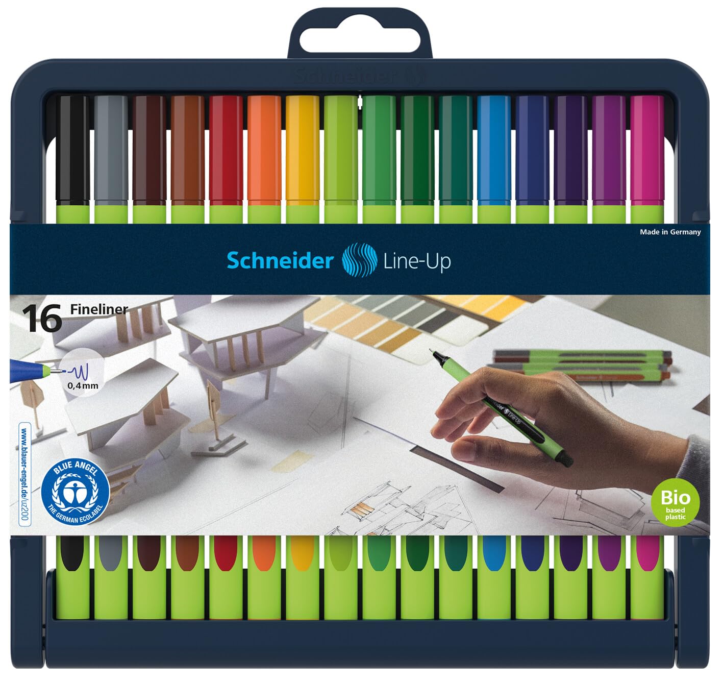 Schneider writing instruments Fineliner Line-Up, 0.4 mm 16er Pack — image 1