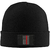 Thin Red Line Firefighter Flag Unisex Warm Winter Wool Hat Knit Beanie Skull Cap