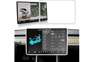 ONKENTET Screen Protector Frame Compatible with Tesla Model 3 Model Y 2024 2023 2022 2021 2020 2019 Screen Edge Protector Cover Center Console Decoration Interior Accessories (White)