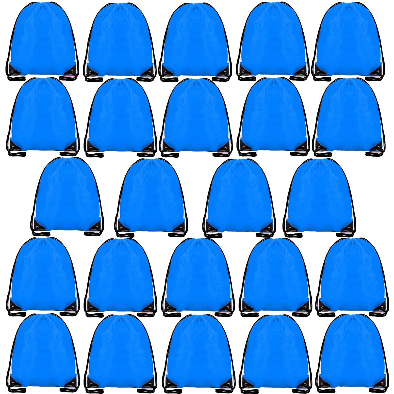 YOSERA 24 Pcs Drawstring Bag,Drawstring Backpack Bags for Gym School Travel Picnic Storage Kids Adults,Pe Sport String Backpack Gift Bags for Girls Boys