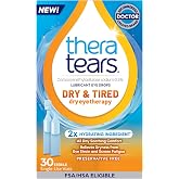 TheraTears Dry &amp; Tired Eye Drops, Preservative-Free Vials, 30 Ct | Preservative-Free Eye Drops for Dry Eye Relief &amp; Daily Eye Care, Single-Use Vials, All Day Soothing Comfort