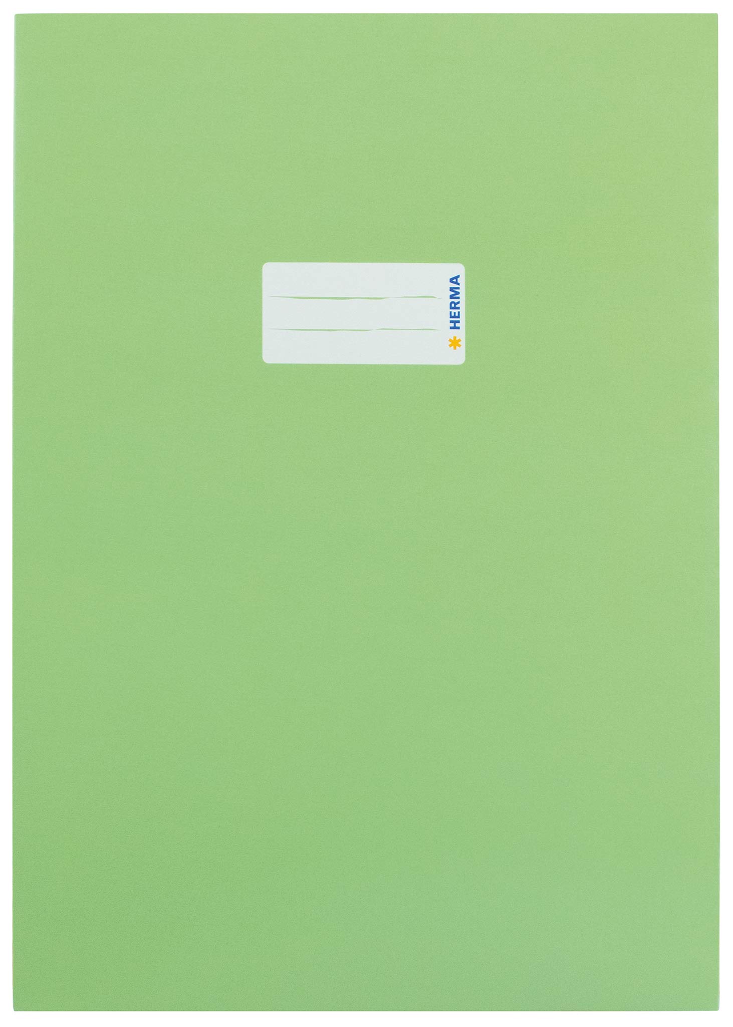 HERMA Cardboard Exercise Book Cover A4, with inscription field, made of extra-strong cardboard, slip on cover jackets for school, light green