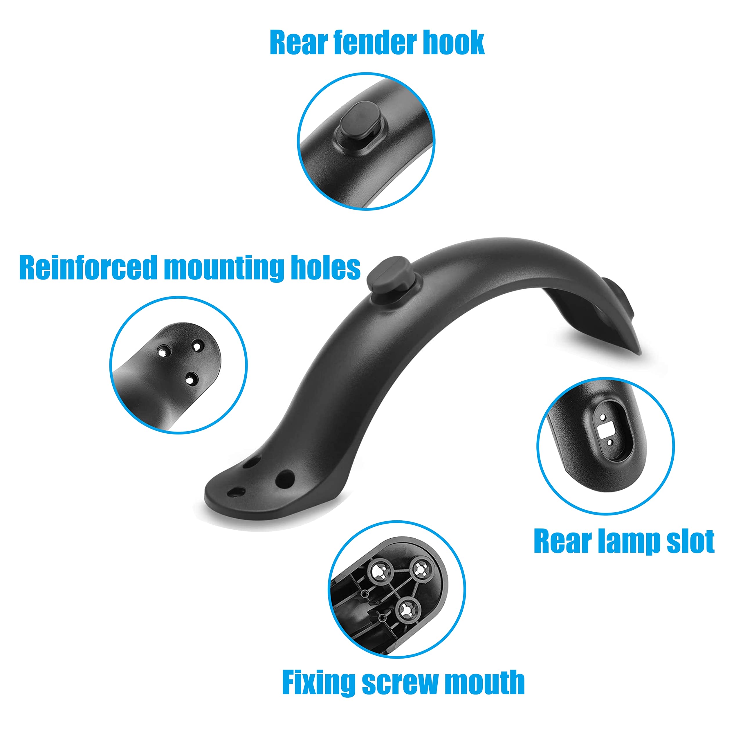 Yungeln Rear Mudguard Scooter Fender Bracket Scooter Replacement Accessory Support Mudguard Bracket Fender Compatible with Xiaomi 1S / M365 / Pro