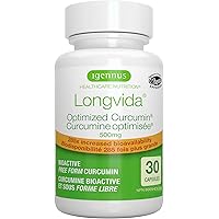 Longvida Lipidated Curcumin 500mg, High Dose & 285x Increased Bioavailability, Rapid Absorption with Sustained Action, Vegan,
