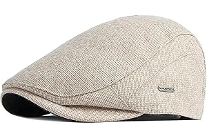 Bigoco Mens Flat Cap Retro Newsboy Beret Hat, Adjustable Cotton Flat Hunting Cabbie Gatsby Cap, Lvy Irish Cap Driving Hats