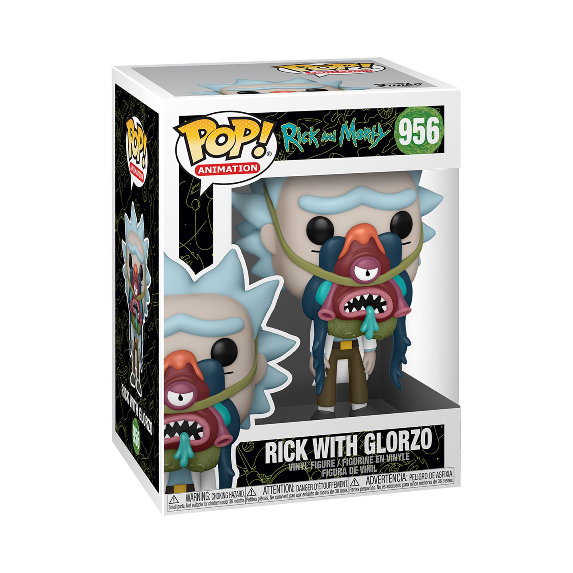 Funko POP! Animation: Rick Sanchez & Morty - Rick Sanchez With Glorzo Morty Vinyl - Rick and Morty - Collectable Vinyl Figure - Gift Idea - Official Merchandise - Toys for Kids & Adults - TV Fans