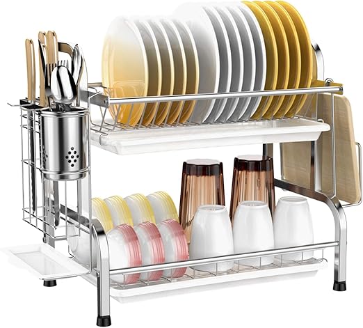 2 tier dish rack amazon