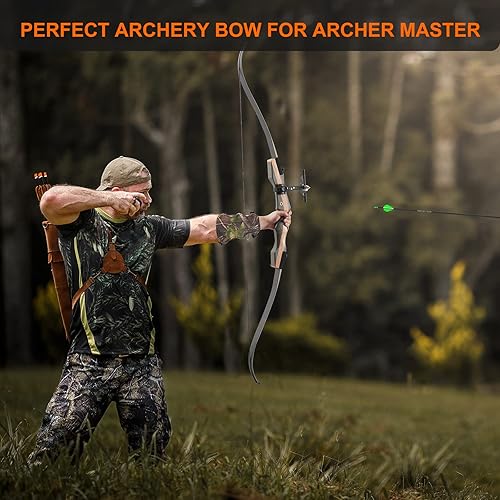 PMZ Flame Z8 Recurve Bow and Arrow Set for Youth Adult,Oak Limbs PMZ Flame Z8 Recurve Bow and Arrow Set for Youth Adult,Oak Limbs