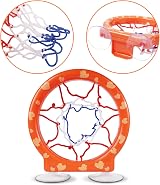 Vicloon Baby Bath Toys Bath Basketball Hoop Set with 5 Balls Suction Cup view 4