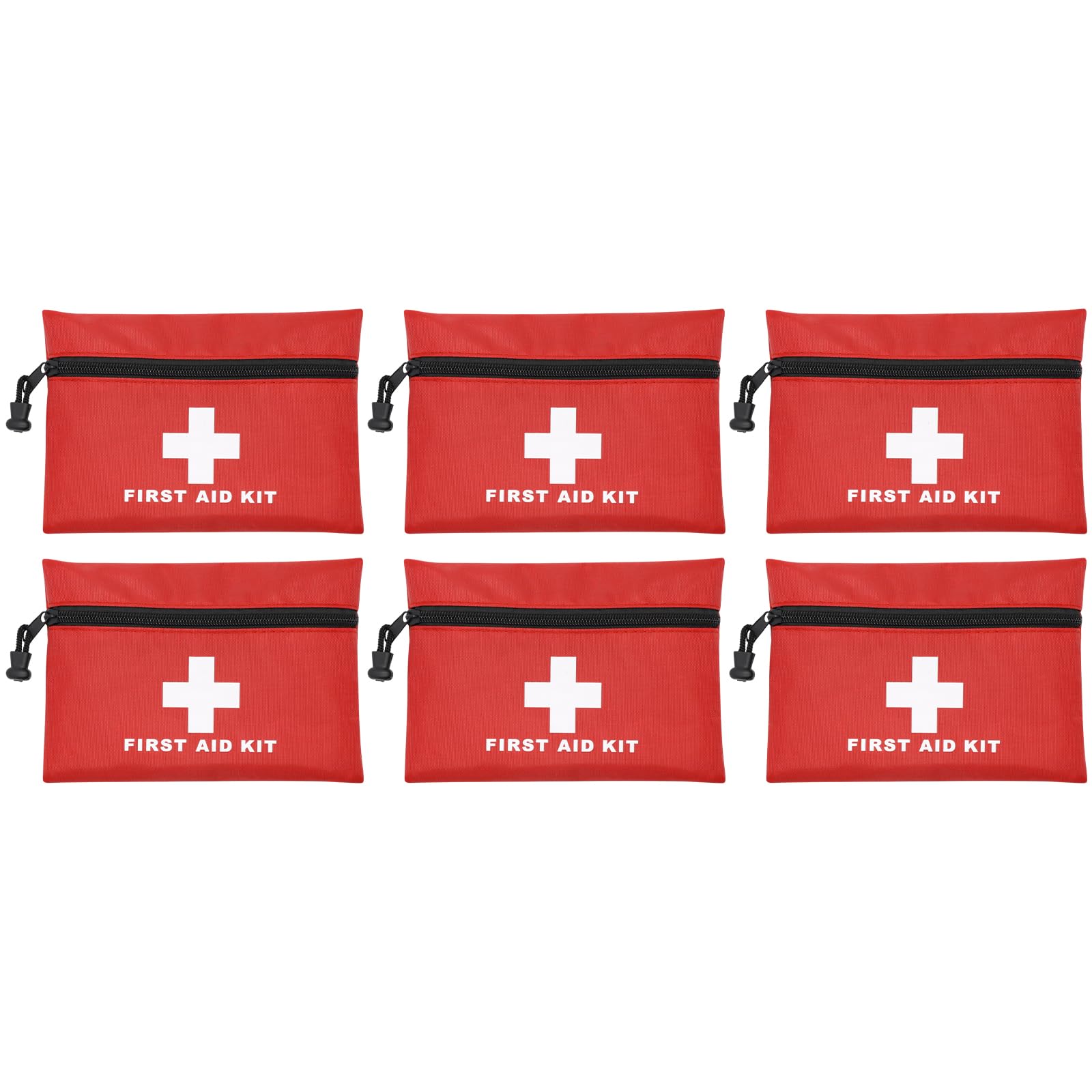 Hodeacc 6Pcs Empty First Aid Bag Mini Medical Kit Pouch Travel Essentials 7.87x5.51 inches Medicine Storage Bag for Car, Home, Camping, Hiking, Office, Outdoors (Bag Only)
