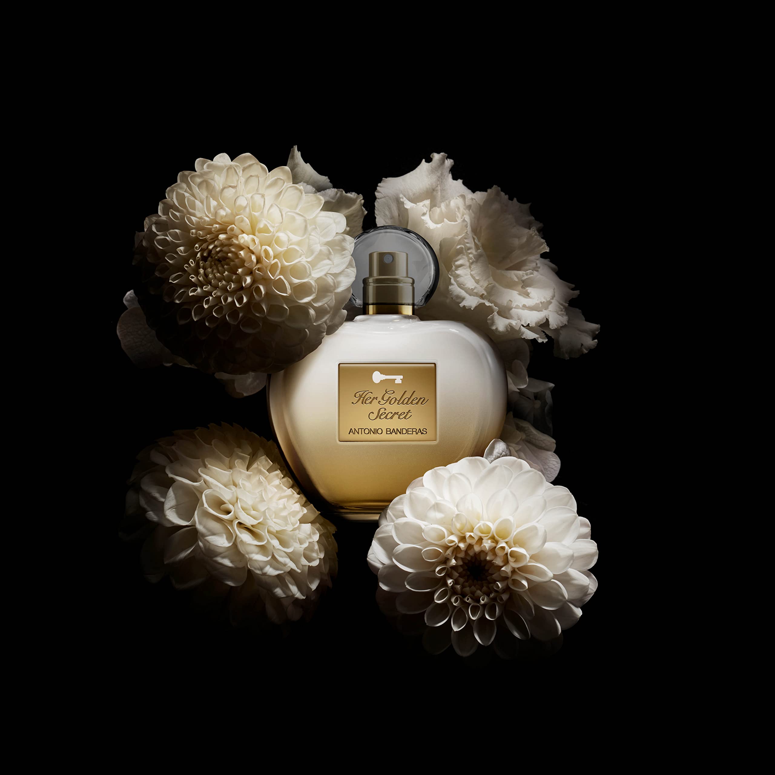 Banderas Perfumes - Her golden secret - Eau de toilette Spray for Women - Long Lasting - Fruity, Floral and Vanilla Notes - 2.7 Fl Oz