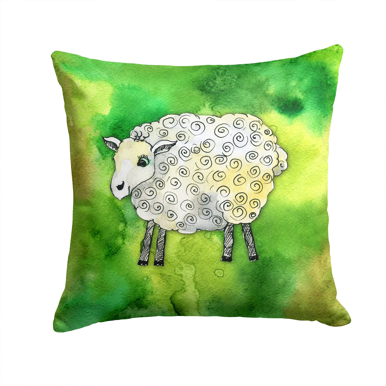 Caroline's Treasures BB5768PW1414 Irish Sheep Fabric Decorative Pillow, Multicolor, 14Hx14W
