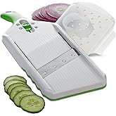 PrepSolutions Adjust-A-Slice Mandoline Slicer, Green – Adjustable Thickness, Perfect for Vegetables, Fruits, and More