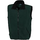 AFC Men’s Panda Fleece Jacket Vest a Zip up Coat in Small to Big & Tall Sizes (US, Alpha, 6X-Large, Big, Tall, Forest Green)
