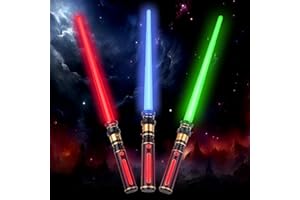 Light Up Sabers, 3 Packs Light Sword for Kids with FX Sound, Expandable Light Up Saber for Cosplay Halloween Dress Up Parties