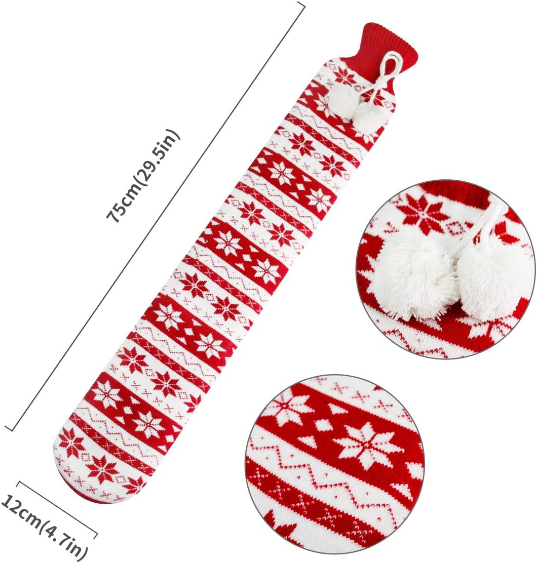 Lookka Long Hot Water Bottle 2L Hot Water Bottles with Cover Can be