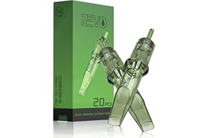 INKin REVO Tattoo Cartridge Needles 27RM Curved Magnum #10 Bugpin 0.30mmm Long Taper Disposable Tattoo Needles with Professio